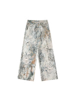 6089112495586,6089112495587,6089112495588,6089112495589, Digital Print Distressed Wide Leg Jeans Pants