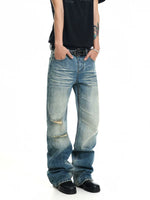 Distressed Baggy Straight Leg Jeans 1