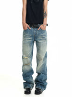 Distressed Baggy Straight Leg Jeans 3