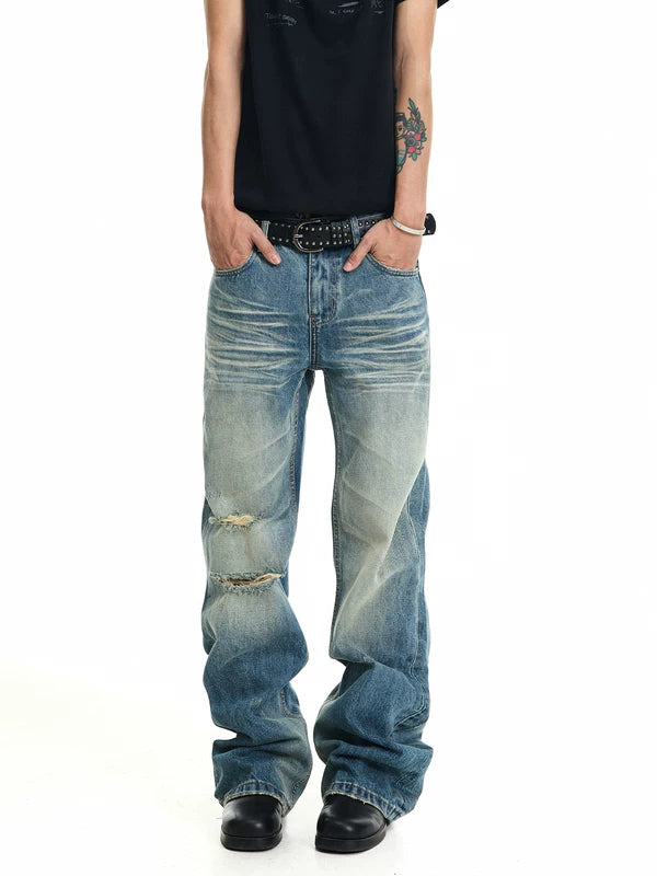 Distressed Baggy Straight Leg Jeans 3
