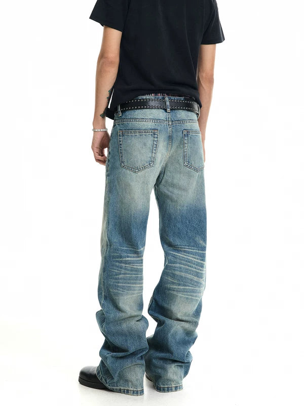 Distressed Baggy Straight Leg Jeans 4