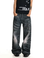 Distressed Baggy Wide-Leg Jeans 2
