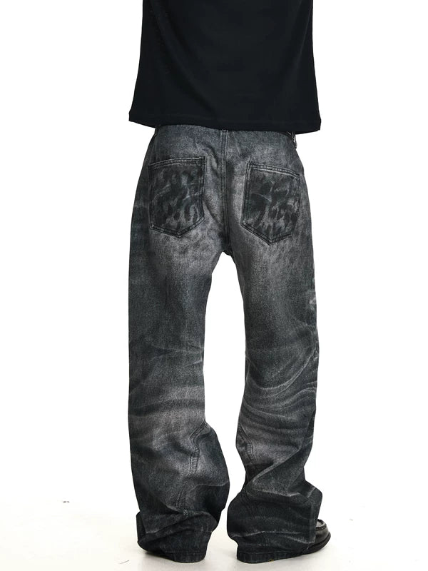 Distressed Baggy Wide-Leg Jeans 3