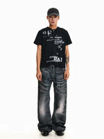 Distressed Baggy Wide-Leg Jeans 5