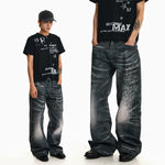 6207652319601,6207652319602,6207652319603,6207652319604,6207652319605, Distressed Baggy Wide-Leg Jeans