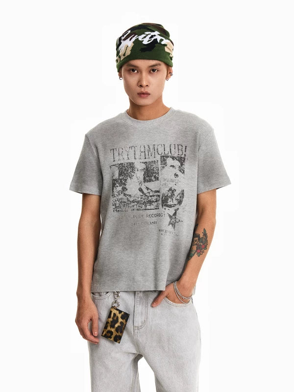 Distressed Boxy Knit T-Shirt 2