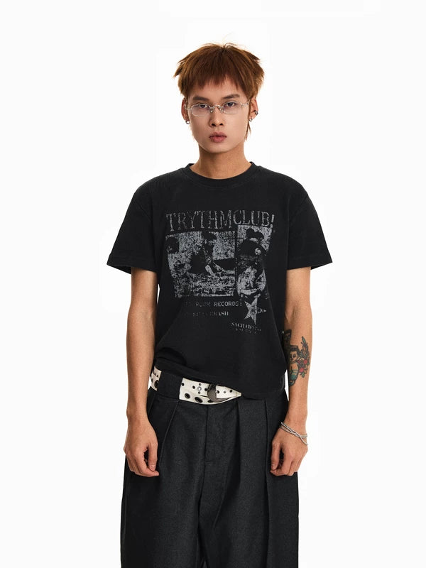 Distressed Boxy Knit T-Shirt 3
