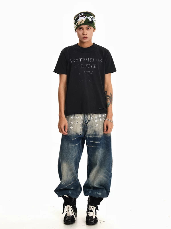 Distressed Boxy Short Sleeve T-Shirt 4
