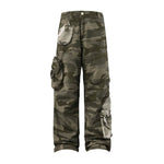 5498139296979,5498139296980,5498139296981,5498139296982, Distressed Camouflage Cargo Pants with 3D Pockets
