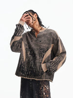 Distressed Camouflage Print Pullover Hoodie 2