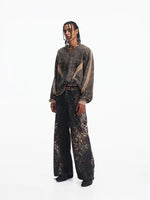 Distressed Camouflage Print Pullover Hoodie 5