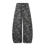 6102721277253,6102721277254,6102721277255,6102721277256, Distressed Camouflage Wide-Leg Rivet Pants