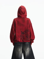 Distressed Colorblock Zip-Up Hoodie Cardigan 4
