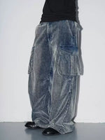 Distressed Corduroy Cargo Pants 3