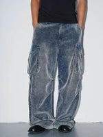 Distressed Corduroy Cargo Pants 4