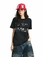 Distressed Cotton Punk Rock Graphic T-Shirt 3