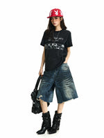 Distressed Cotton Punk Rock Graphic T-Shirt 5