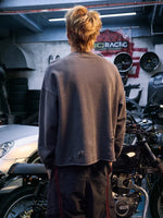 Distressed Crew Neck Sweatshirt 2