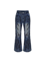 Distressed Deconstructed Flared Denim Pants 5