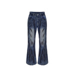 5518480420095,5518480420096,5518480420097,5518480420098,5518480420099, Distressed Deconstructed Flared Denim Pants