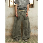 5803055524891,5803055524892,5803055524893,5803055524894, Distressed Deconstructed Multi-Panel Wide Leg Jeans