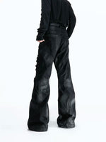Distressed Deconstructed Patchwork Flared Jeans 4