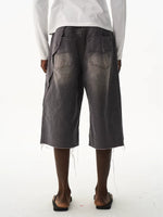Distressed Denim Loose Shorts 5