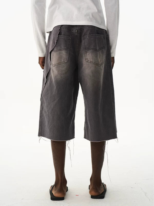 Distressed Denim Loose Shorts 5