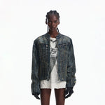 6146077694890,6146077694891,6146077694892, Distressed Denim Motorcycle Jacket