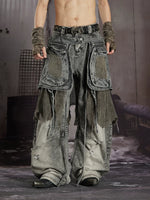 Distressed Detachable Tactical Waist Pack Pants 4