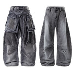 6265927939191,6265927939192,6265927939193,6265927939194, Distressed Detachable Tactical Waist Pack Pants