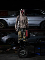 Distressed Double-Layer Horse Carriage Hoodie 4