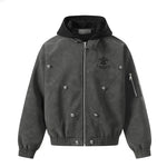 6197580750411,6197580750412,6197580750413,6197580750414, Distressed Faux Leather Hooded Zip Jacket