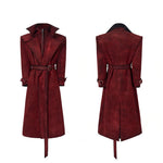 6156972955922,5986768033312,5986768033313,5986768033314,5986768033315, Distressed Faux Suede Padded Trench Coat