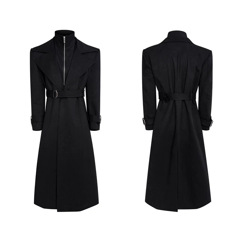 5991375452193,5991375452194,5991375452195,5991375452196,5991375452197, Distressed Faux Suede Padded Trench Coat