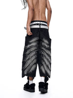 Distressed Five-Button Cropped Denim Pants 3