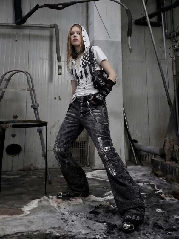 Distressed Flag Print Slim Fit T-Shirt 3