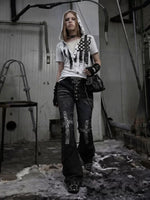 Distressed Flag Print Slim Fit T-Shirt 5