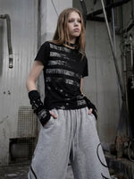 Distressed Flag Print T-Shirt and Pants 1