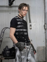 Distressed Flag Print T-Shirt and Pants 2