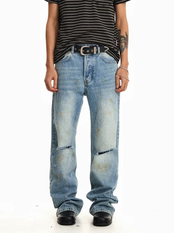 Distressed Flared Baggy Jeans 2