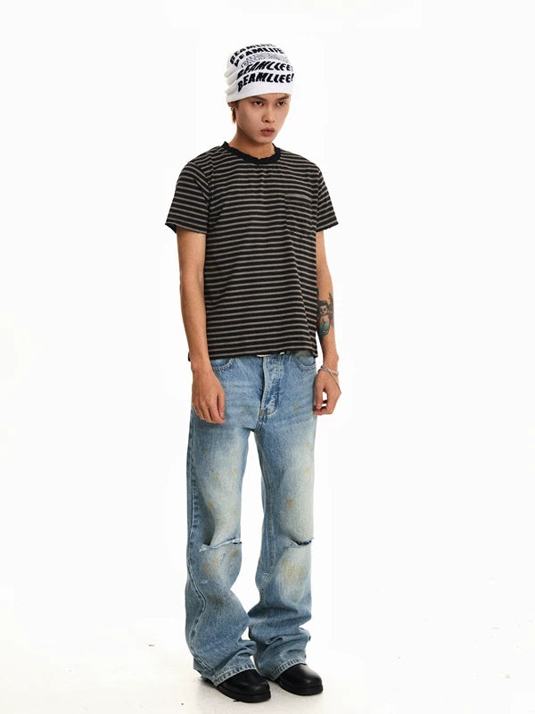 Distressed Flared Baggy Jeans 5