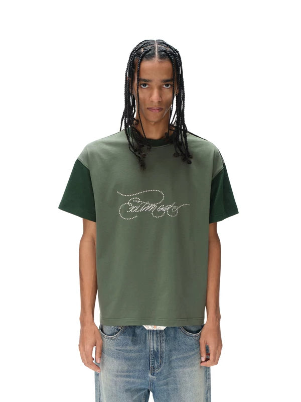Distressed Floral Embroidery Raglan T-Shirt 2