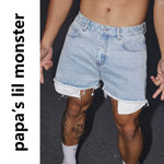 6216651686474,6216651686475,6216651686476, Distressed Fringed Denim Shorts