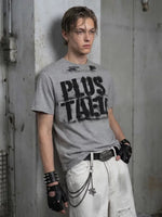 Distressed Graffiti Cotton Crew Neck T-Shirt 3