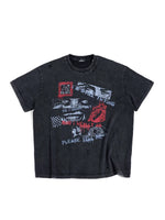 Distressed Graphic Crew Neck T-Shirt 1
