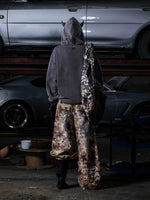 Distressed Graphic Hoodie with Horned Hood 3