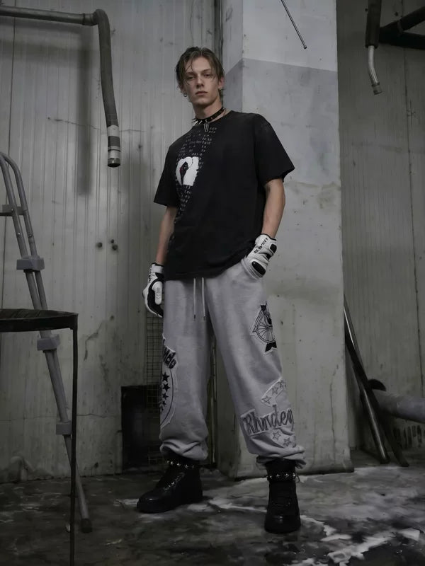 Distressed Graphic Print Cotton T-Shirt 4
