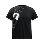 6259612850127,6259612850128,6259612850129,6259612850130, Distressed Graphic Print Cotton T-Shirt