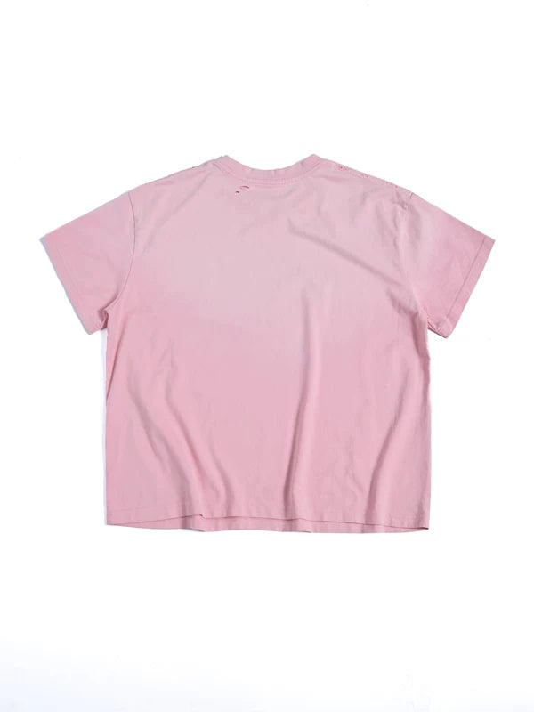 Distressed Graphic Print Crewneck T-Shirt 2